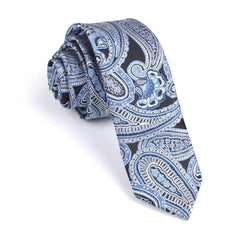 Paisley Blue Skinny Tie