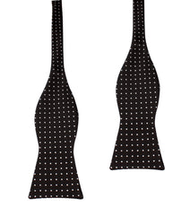 Black with Small White Polka Dots - Bow Tie (Untied)