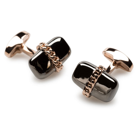 Yamaguchi Rose Gold Cufflinks