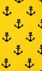 Yellow Anchor Socks Fabric