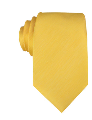 Yellow Grain Slub Necktie