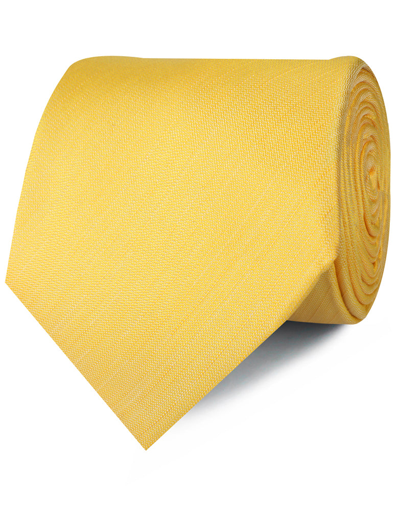 Yellow Grain Slub Neckties