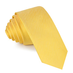 Yellow Grain Slub Skinny Tie