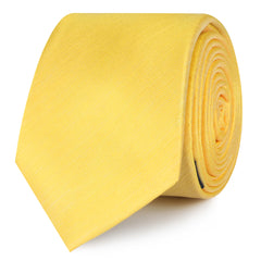 Yellow Grain Slub Skinny Ties