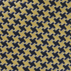 Yellow Houndstooth Fabric Pocket Square