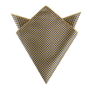 Yellow Houndstooth Pocket Square