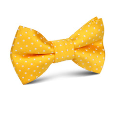 Yellow Mini Polka Dots Kids Bow Tie