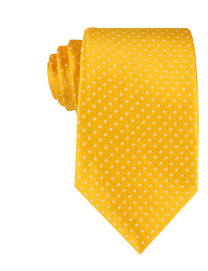Yellow Mini Polka Dots Necktie
