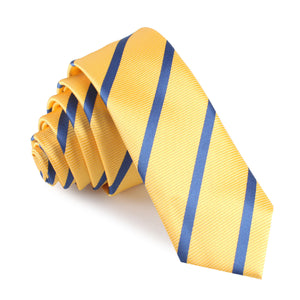 Yellow Pencil Stripe Skinny Tie
