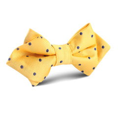 Yellow Polka Dot Diamond Bow Tie