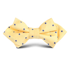 Yellow Polka Dot Kids Diamond Bow Tie