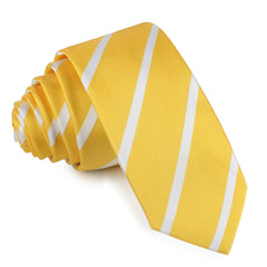 Yellow Striped Skinny Tie