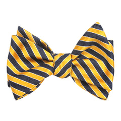 Yellow and Navy Blue Diagonal - Bow Tie (Untied) Yellow and Navy Blue Diagonal - Bow Tie (Untied)