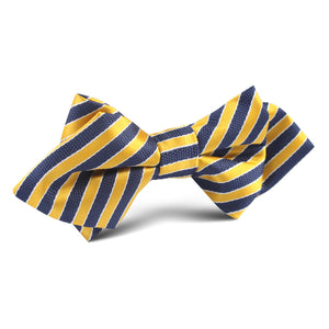 Yellow and Navy Blue Diagonal Diamond Bow Tie