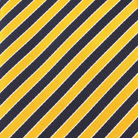 Yellow and Navy Blue Diagonal Pocket Square