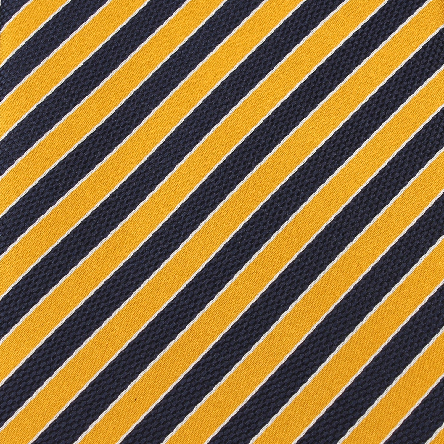 Yellow and Navy Blue Diagonal Tie  Fabric