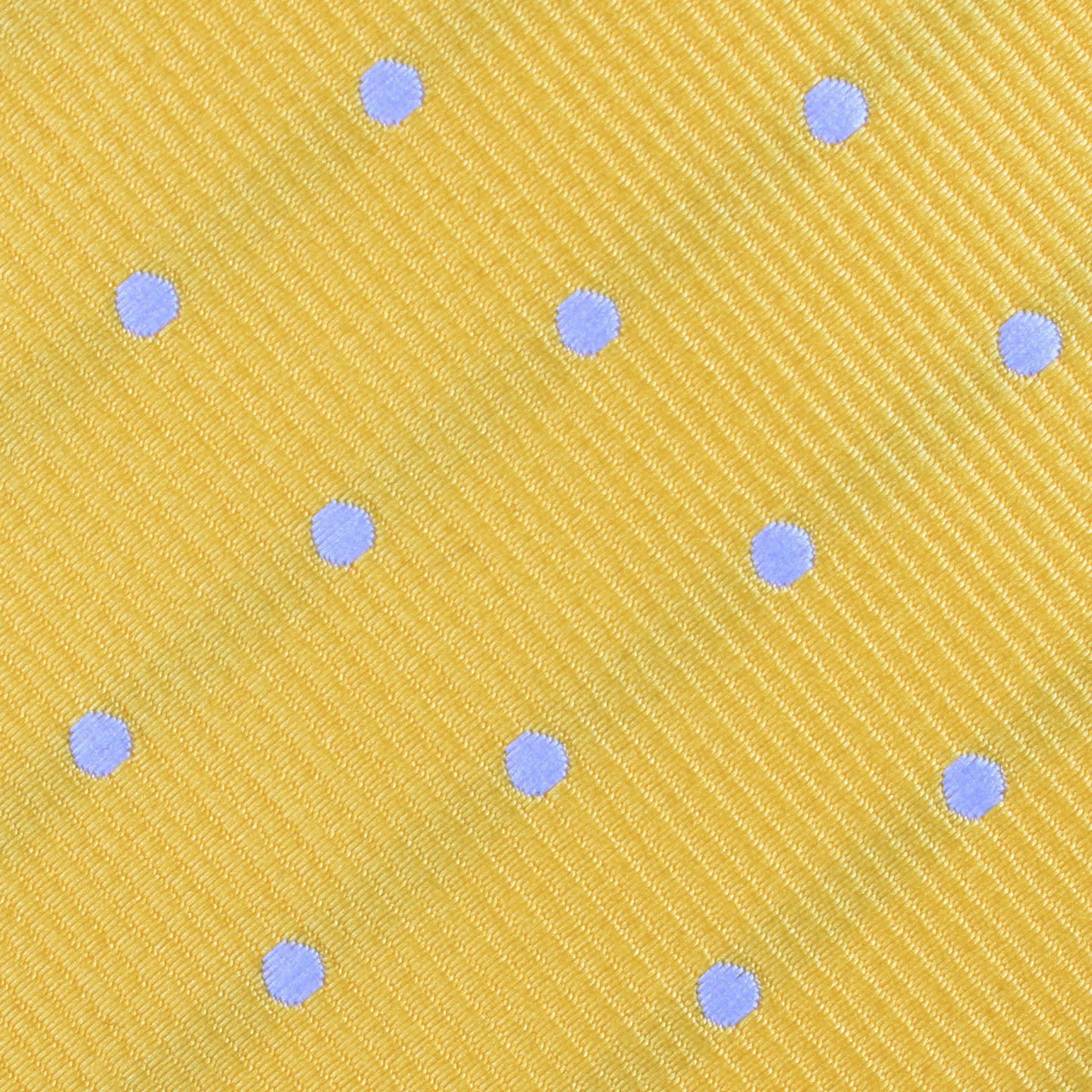 Yellow on Blue Pin Dots Fabric Mens Diamond Bowtie