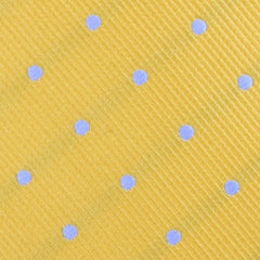 Yellow on Blue Pin Dots Fabric Mens Diamond Bowtie