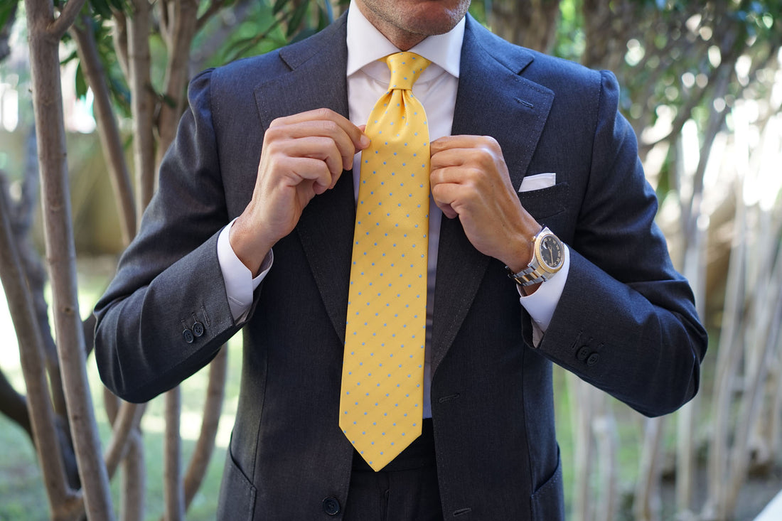blue dress shirt with yellow tie Graduation tomorrow, I want to wear this yellow tie, am I breaking any rules? : r/mensfashionadvice