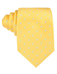 Yellow on Blue Pin Dots Tie