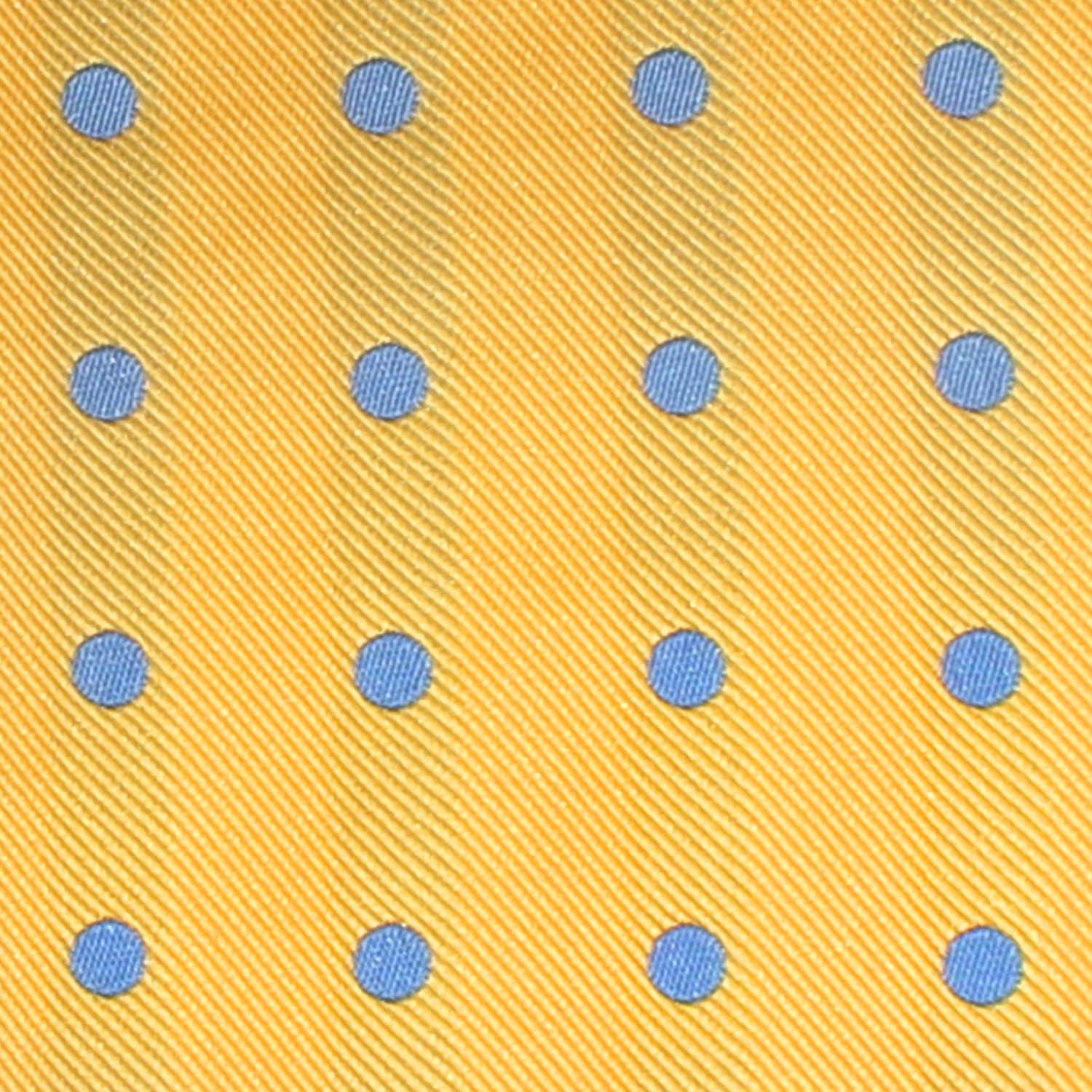 Yellow with Light Blue Polka Dots Fabric Pocket Square X691Yellow with Light Blue Polka Dots Fabric Pocket Square X691