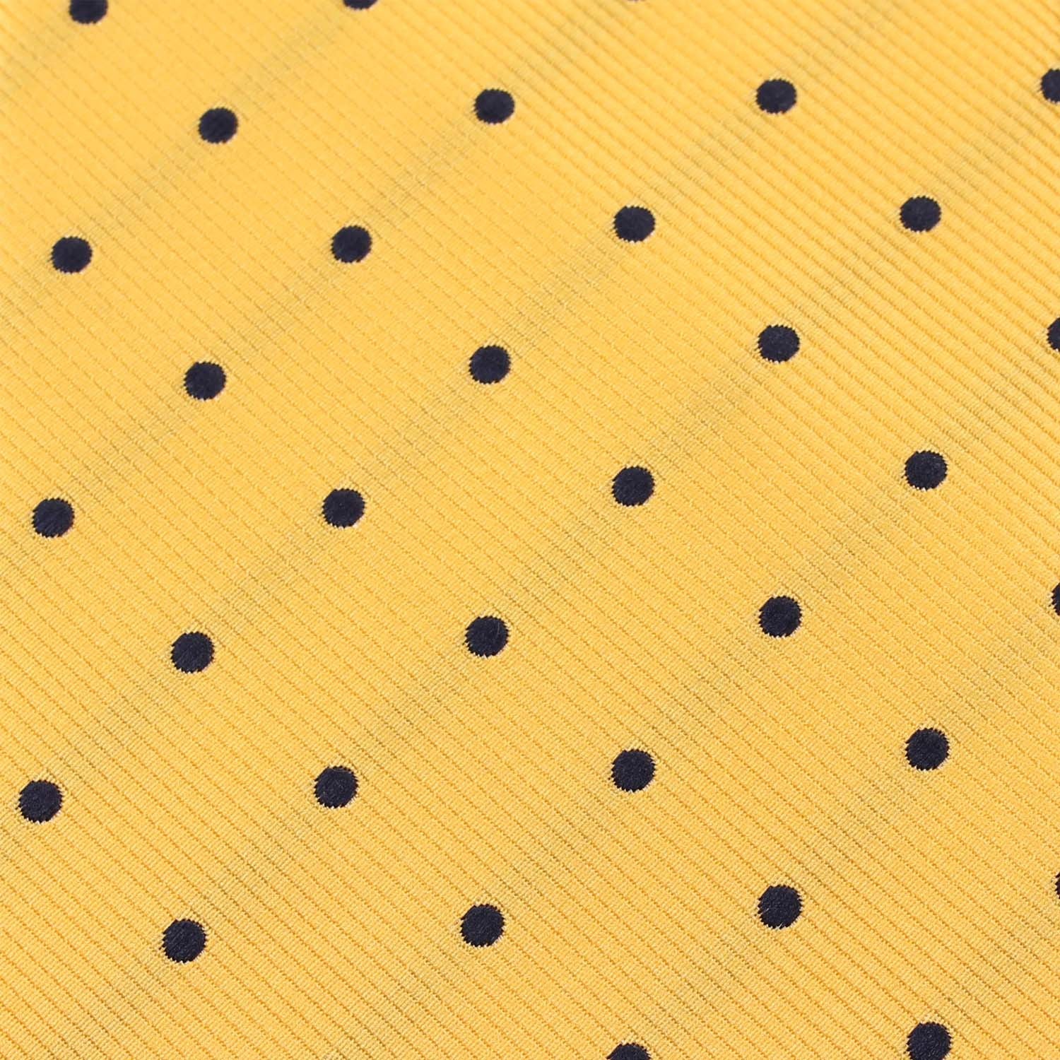 Yellow with Polka Dots Fabric Skinny Tie X003