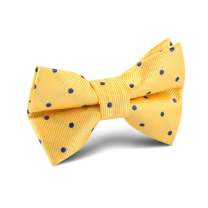 Yellow with Polka Dots Kids Bow Tie