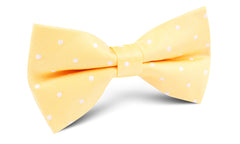 Yellow with White Polka Dots Bow Tie