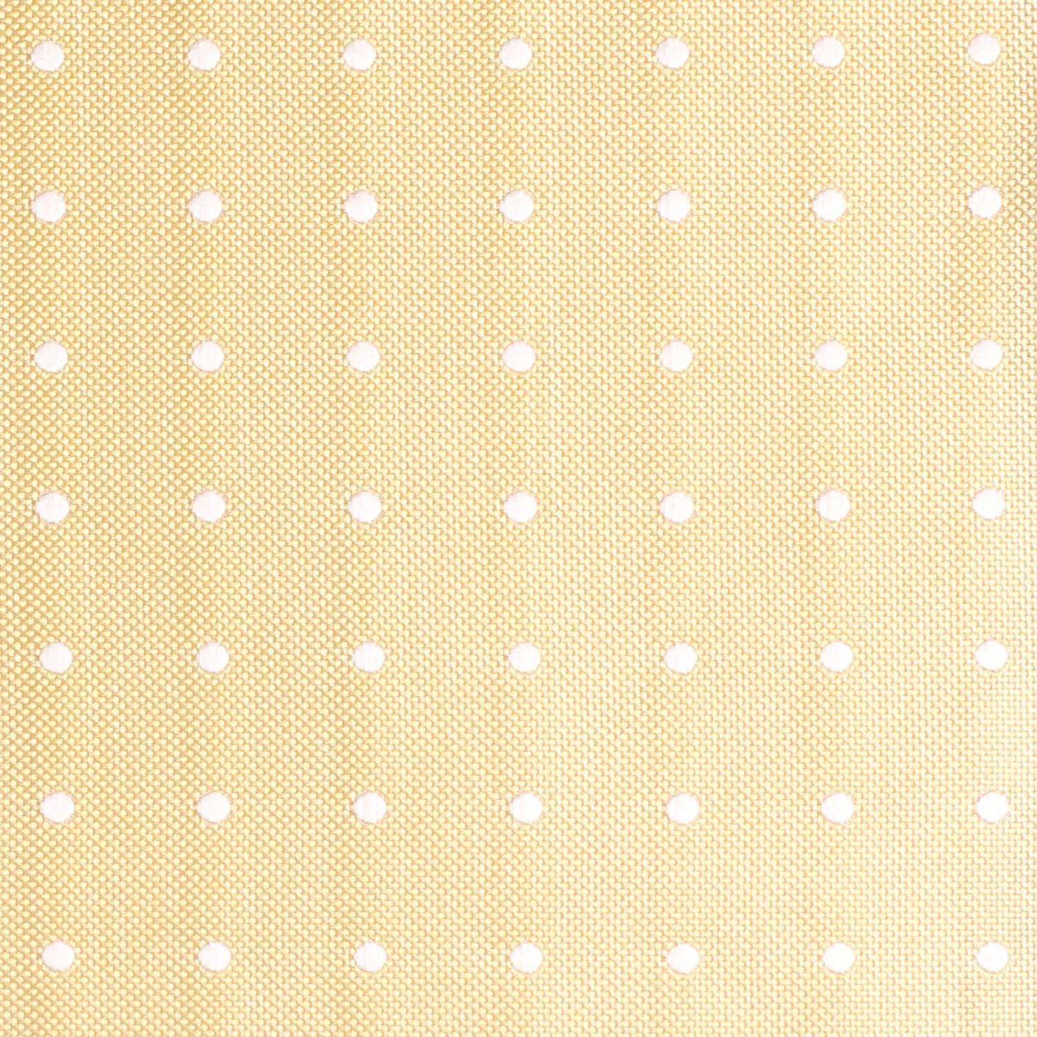 Yellow with White Polka Dots Fabric Self Tie Diamond Tip Bow Tie M132