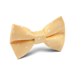 Yellow with White Polka Dots Kids Bow Tie