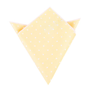 Yellow with White Polka Dots Pocket Square