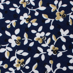 Yukata Navy Blue Floral Self Bow Tie Fabric