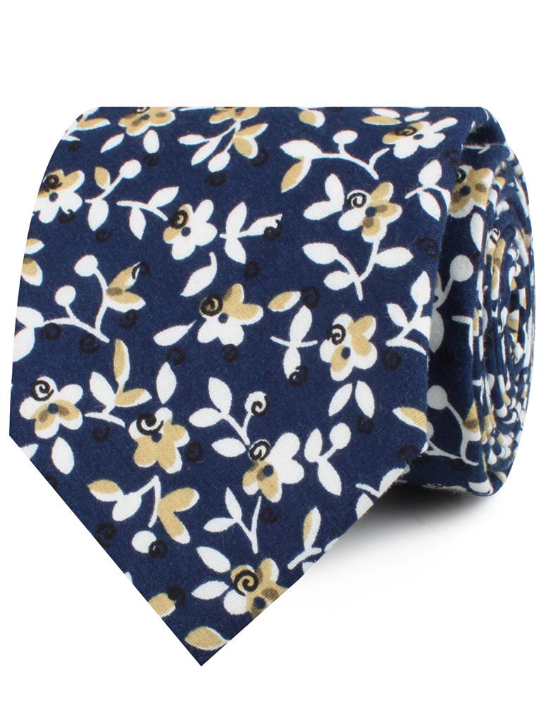 Yukata Navy Blue Floral Neckties
