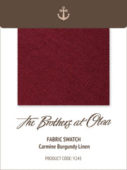 Carmine Burgundy Linen Y245 Fabric Swatch