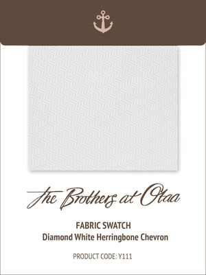 Fabric Swatch (Y111) - Diamond White Herringbone Chevron