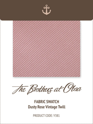 Fabric Swatch (Y381) - Dusty Rose Vintage Twill