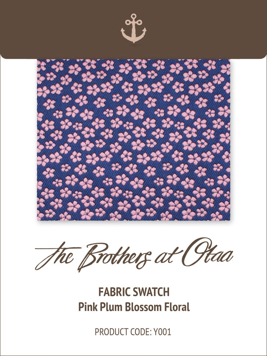 Fabric Swatch (Y001) - Pink Plum Blossom Floral