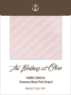 Fabric Swatch (Y097) - Flamenco Blush Pink Striped