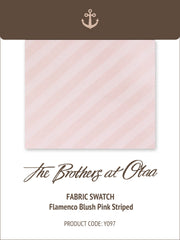 Flamenco Blush Pink Striped Y097 Fabric Swatch
