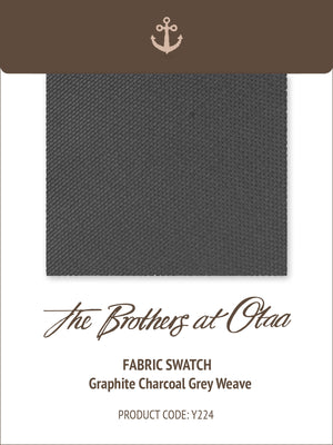 Fabric Swatch (Y224) - Graphite Charcoal Grey Weave
