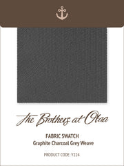 Graphite Charcoal Grey Weave Y224 Fabric Swatch